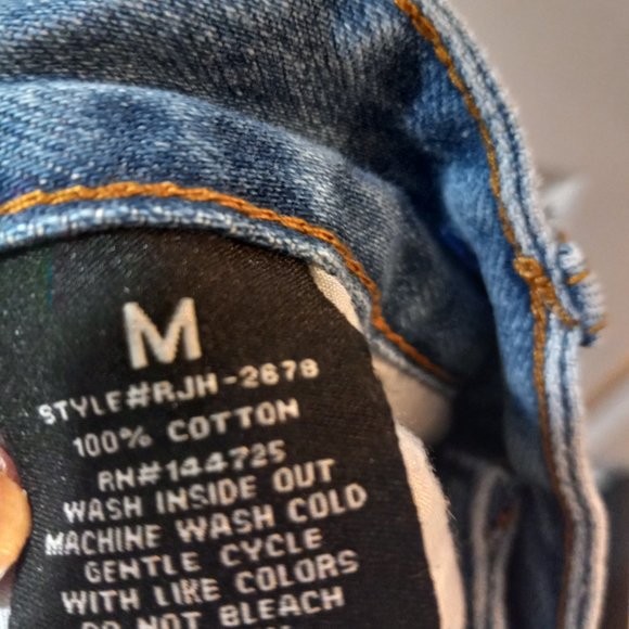 American Bazi Women Distressed Fringe Jeans Size Medium - Picture 9 of 9